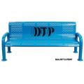Multicolor Personalized Perforated U-Leg Bench